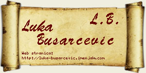 Luka Busarčević vizit kartica